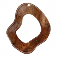 Hangers van resin organic glitter Multicolor brown