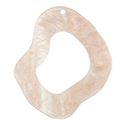 Hangers van resin organic glitter Hortensia pink