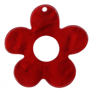 Hangers van resin bloem Salsa red