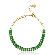 Armbanden van Stainless steel Roestvrij staal (RVS) Goud-green