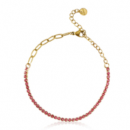 Armbanden van Stainless steel Roestvrij staal (RVS) Goud-pink