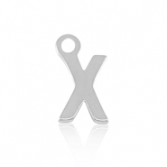 Bedels van Stainless steel Roestvrij staal (RVS) initial X Silver