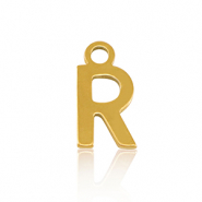 Bedels van Stainless steel Roestvrij staal (RVS) initial R Gold