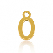 Bedels van Stainless steel Roestvrij staal (RVS) initial O Gold