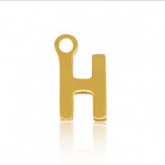 Bedels van Stainless steel Roestvrij staal (RVS) initial H Gold