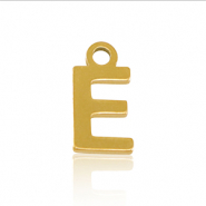 Bedels van Stainless steel Roestvrij staal (RVS) initial E Gold