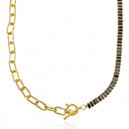Kettingen van Stainless steel Roestvrij staal (RVS) Goud-black
