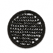 Gehaakte hangers met facet kraaltjes 35mm Black
