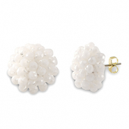Oorbellen van facet met oogje White