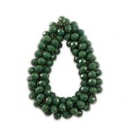 Hangers van facet drop Dark green