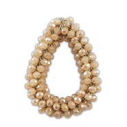 Hangers van facet drop Beige