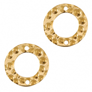 Bedels van Stainless steel Roestvrij staal (RVS) tussenstuk 15mm Gold