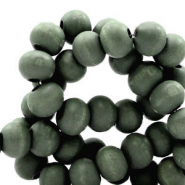 Houten kralen 8 mm rond Dark grey