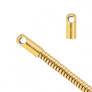 Benodigdheden van Stainless steel Roestvrij staal (RVS) eindkap voor jasseron snake &Oslash;2.5mm Goud