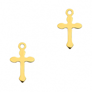 Bedels van Stainless steel Roestvrij staal (RVS) kruis Gold