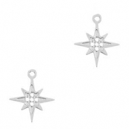 Bedels van Stainless steel Roestvrij staal (RVS) star Silver