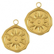 Bedels van Stainless steel Roestvrij staal (RVS) sun Goud