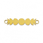 Bedels van Stainless steel Roestvrij staal (RVS) tussenstuk La Luna moon phase Gold