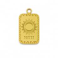 Bedels van Stainless steel Roestvrij staal (RVS) La Luna 'Power' Gold