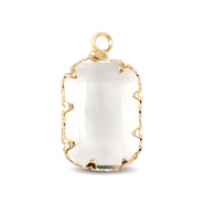 Hanger van Crystal Glass rectangle Crystal-gold