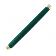 Sieraden display kussentje velvet voor ringen Dark green-gold