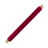 Sieraden display kussentje velvet voor ringen Magenta purple-gold