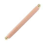 Sieraden display kussentje velvet voor ringen Vintage pink-gold