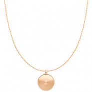 Polaris Steel ketting met setting voor 20mm cabochon (RVS) Ros&eacute; goud