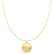 Polaris Steel ketting met setting voor 20mm cabochon (RVS) Goud