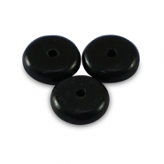 Rondellen natuursteen kralen agaat 6mm Black