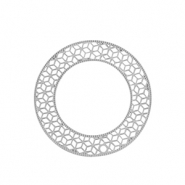 Bedels van Stainless steel Roestvrij staal (RVS) bohemian 31mm Silver