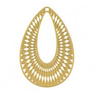 Bedels van Stainless steel Roestvrij staal (RVS) bohemian drop Gold