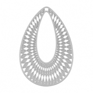 Bedels van Stainless steel Roestvrij staal (RVS) bohemian drop Silver