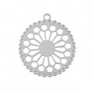 Bedels van Stainless steel Roestvrij staal (RVS) bohemian 20mm Silver