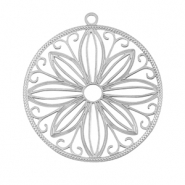 Bedels van Stainless steel Roestvrij staal (RVS) bohemian 30mm Silver
