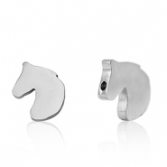 Kralen van Stainless steel Roestvrij staal (RVS) horse Silver