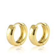 TQ metaal brass oorbellen creolen Gold