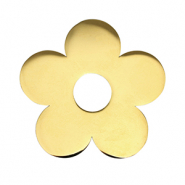 Bedels van Stainless steel Roestvrij staal (RVS) flower Gold
