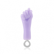 Hangers van resin "Mano Fico" Sheer lilac-silver