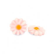 Schelp kralen flower Light pink-orange