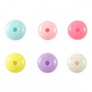 Kralen acryl look Rondelle Multicolour pastel