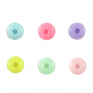 Kralen acryl look disc Multicolour pastel