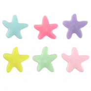 Kralen acryl look star Multicolour pastel