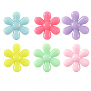 Kralen acryl look flower Multicolour pastel