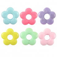 Kralen acryl look flower Multicolour pastel