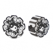 Polymeer kraal Yin & Yang 9mm Black-white