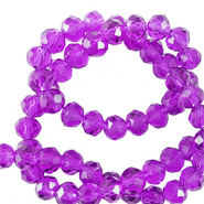 Facet kralen top quality disc 4x3mm Tillandsia purple