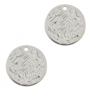 Metaal bedels DQ 20mm Antiek zilver (nikkelvrij)