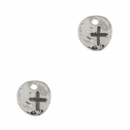 Metaal bedels DQ irregular cross Antiek zilver (nikkelvrij)