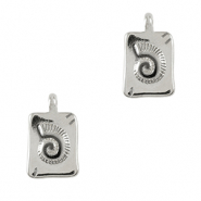 Metaal bedels DQ shell Antiek zilver (nikkelvrij)